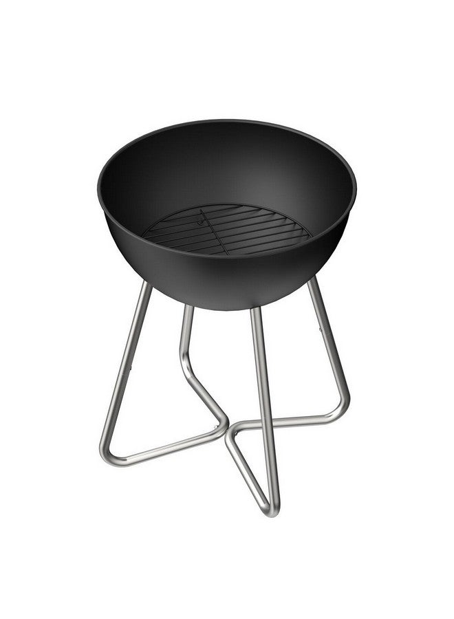 موقد نار خارجي بتصميم متين مع أرجل ستانلس ستيل لون أسود وفضي 77 × 58 × 58 سم SRFP12512 - Image 2